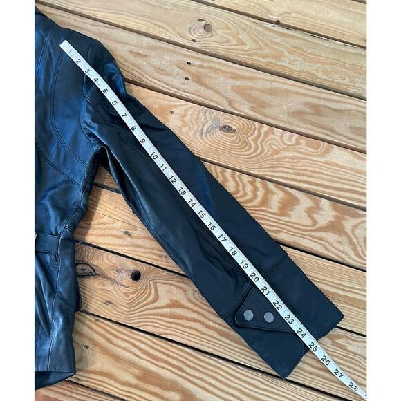 A New Approach Zip Pocket Lamb Skin Jacket Size Medium Women’s Black Full Zip - Picture 8 of 8